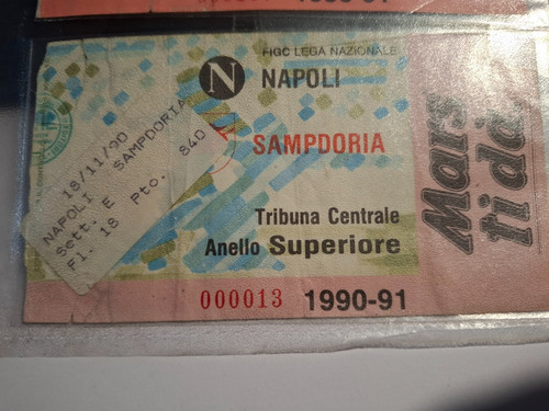 Biglietto ticket calcio - calcio, napoli