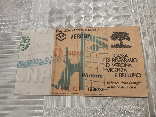 Verona milan 1988 - 1988/89, biglietto