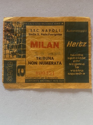 Napoli milan 1970 biglietto - napoli-milan, 1970/71