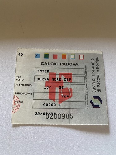 Padova inter biglietto - biglietto, calcio